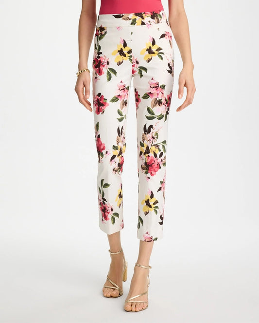 Chico's | Brigitte™ Slim Mari Bloom Crop/ Hot Honeysuckle