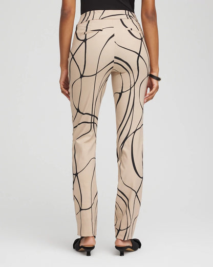 Chico's | Brigitte™ Golden Leaf Slim Full-Length Pants/ Champagne Fizz