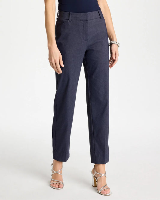 Chico's | Emme Fly Front Straight Ankle Pants/ Indigo