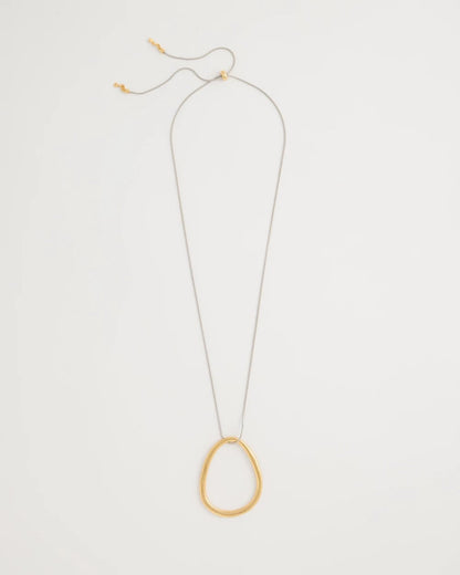 Chico's | Mixed Metal Circle Pendant Necklace/ Mixed Metals