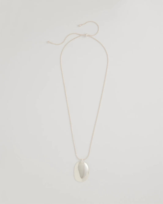Chico's | Adjustable Silvertone Pendant Necklace/ Silver