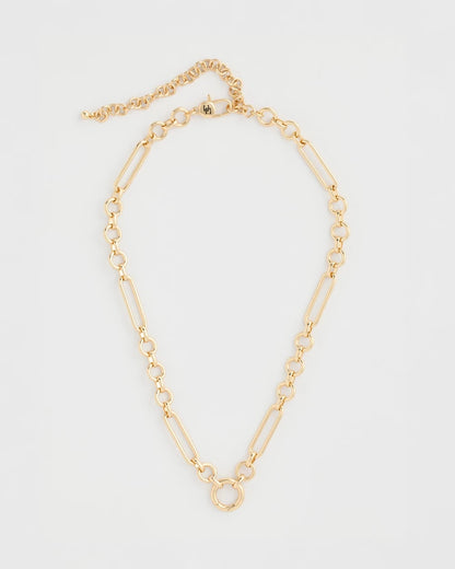 Chico's | Shiny Goldtone Novelty Charm Necklace/ Gold