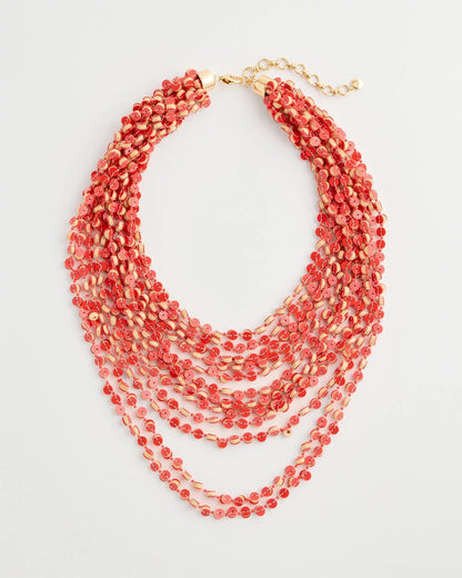 Chico's | Coral Multi-Strand Necklace/ Coral