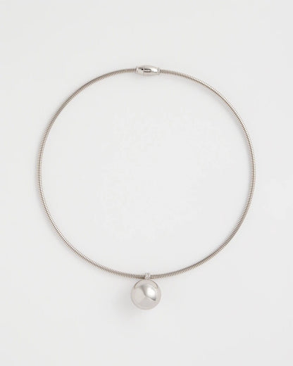 Chico's | Silver Bead Collar Necklace/ Silver