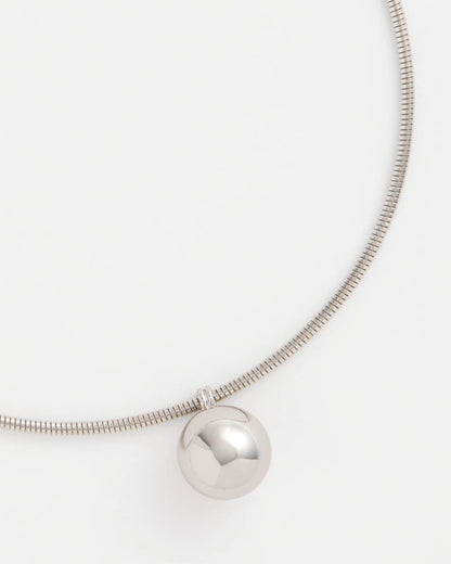 Chico's | Silver Bead Collar Necklace/ Silver