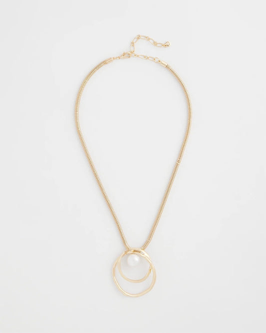 Chico's | Pearl and Gold Pendant/ Pearl