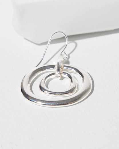 Chico's | Silver Tone Drop Pendant Earrings/ Silver