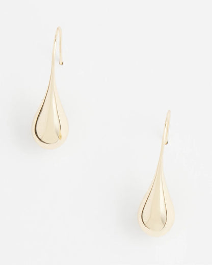 Chico's | No Droop™ Gold Tone Teardrop Threader Earrings/ Gold