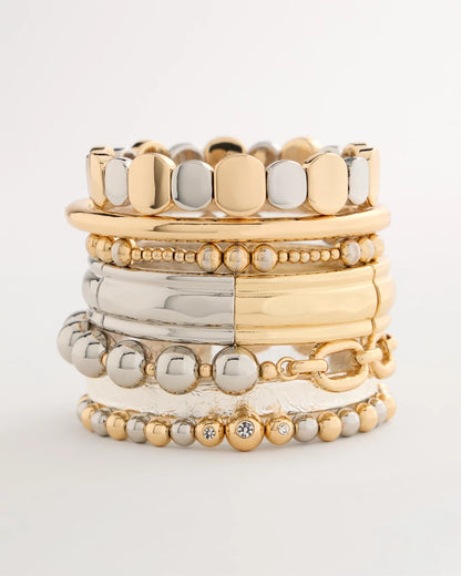 Chico's | Mixed Metal Hinge Cuff Bracelet/ Mixed Metals