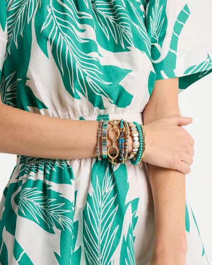 Chico's | Glam Teal Slice Stretch Bracelet/ Teal
