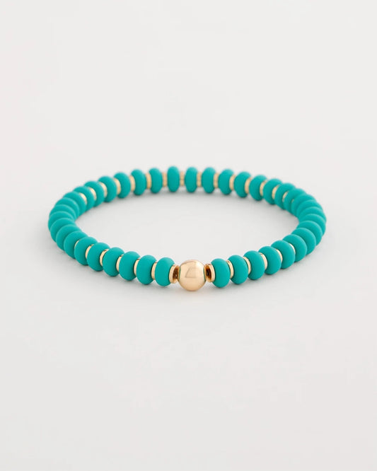 Chico's | Green Round Stretch Bracelet/ Teal