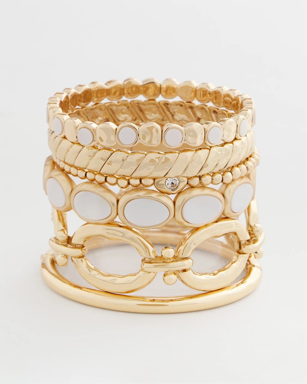 Chico's | Pearl Mini Circle Stretch Bracelet/ Pearl