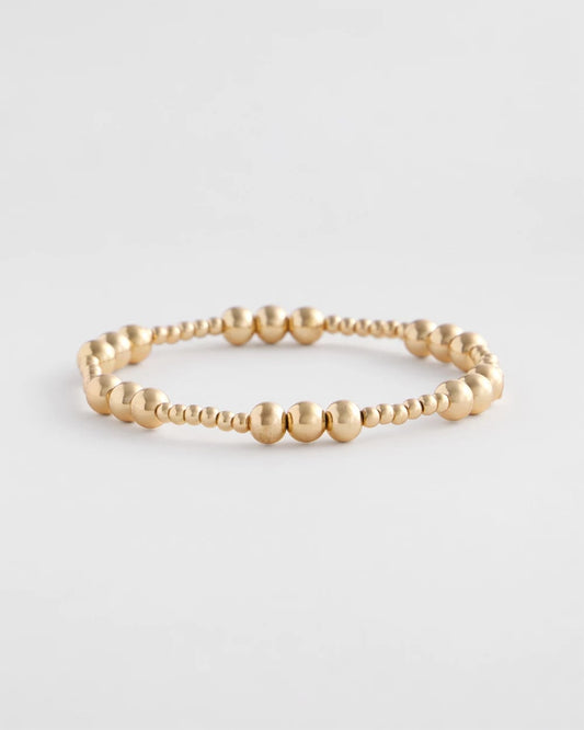 Chico's | Gold-tone Small Bead Stretch Bracelet/ Gold