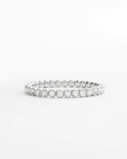 Chico's | Faux Tennis Stretch Bracelet/ Silver
