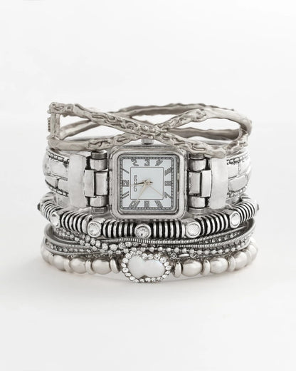 Chico's | Chico's Originals Vintage Silver Cuff Watch/ Silver