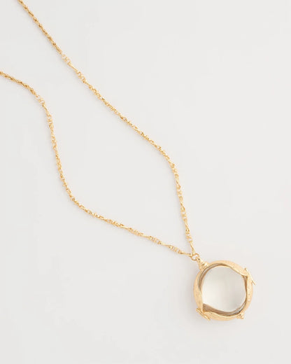 Chico's | Butterfly Wing Monocle Necklace/ Gold