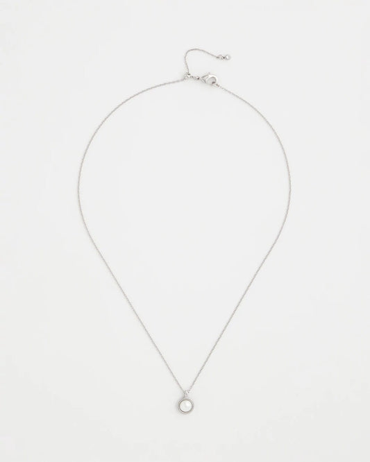 Chico's | Silver Pearl Single Strand Necklace/ Silver