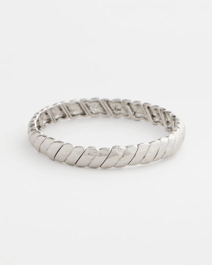 Chico's | Thin Twist Stretch Bracelet/ Silver