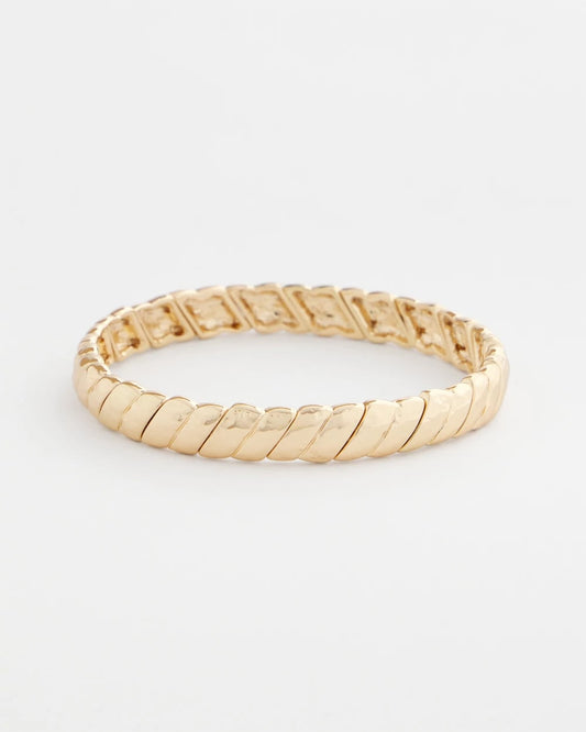 Chico's | Thin Twist Stretch Bracelet/ Gold