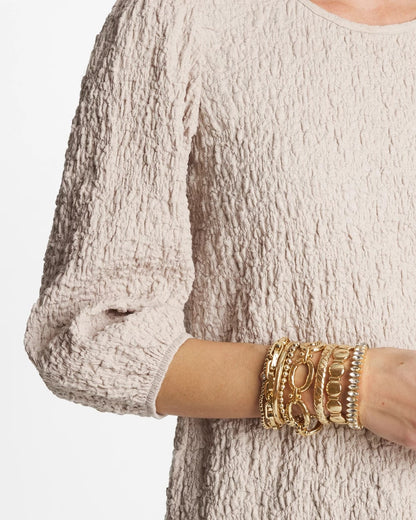 Chico's | Thin Twist Stretch Bracelet/ Gold