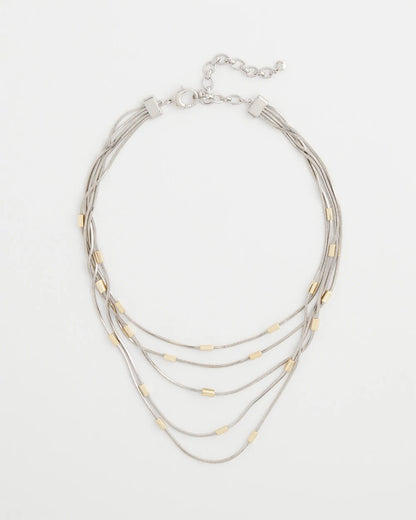 Chico's | Mixed Metal Multi-Strand Necklace/ Mixed Metals