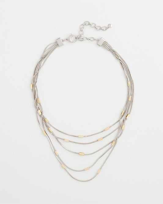 Chico's | Mixed Metal Multi-Strand Necklace/ Mixed Metals
