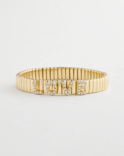 Chico's | Love Watch Band Bracelet/ Gold
