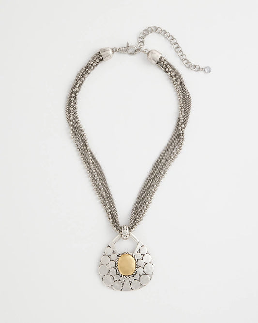 Chico's | Island Metal Pendant Necklace/ Mixed Metals
