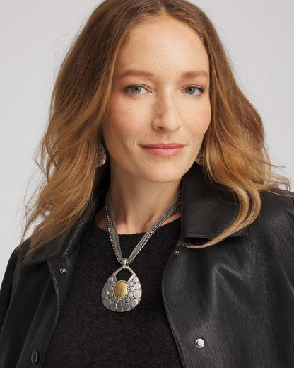Chico's | Island Metal Pendant Necklace/ Mixed Metals
