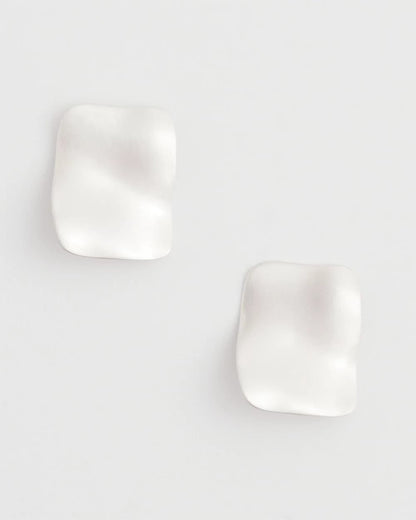 Chico's | Square Oversized Stud Earrings/ Silver