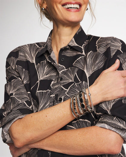 Chico's | Black Mini Circle Stretch Bracelet/ Black