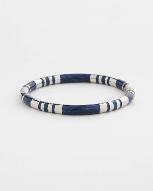 Chico's | Blue Enamel Hinge Bangle/ Blue