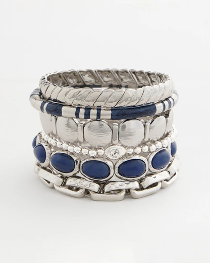 Chico's | Blue Enamel Hinge Bangle/ Blue