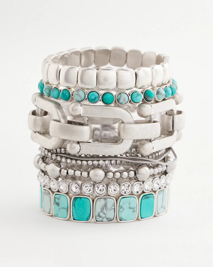 Chico's | Silvertone Link Chain Bracelet/ Silver