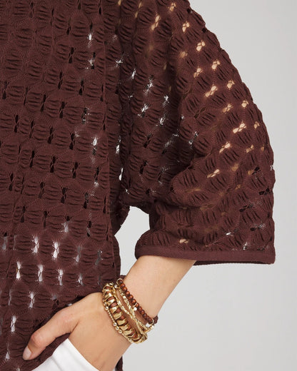 Chico's | Short Woven Kimono/ Cacao