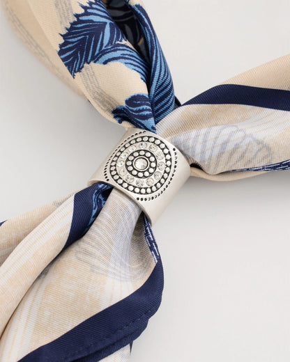 Chico's | Medallion Motif Scarf Ring/ Silver