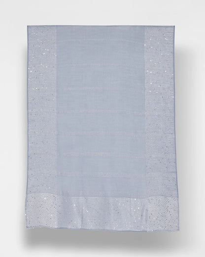 Chico's | Lurex Trim Oblong Scarf/ Blue