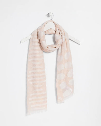 Chico's | Neutral Polka Dot Oblong Scarf/ Neutral