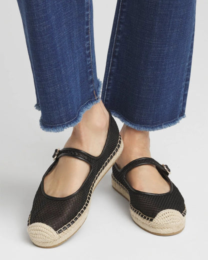 Chico's | Eliana Mesh Mary Jane Espadrille/ Black