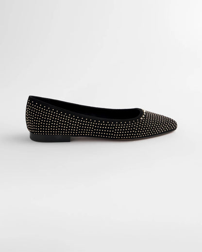 Chico's | Suede Studded Flats/ Black