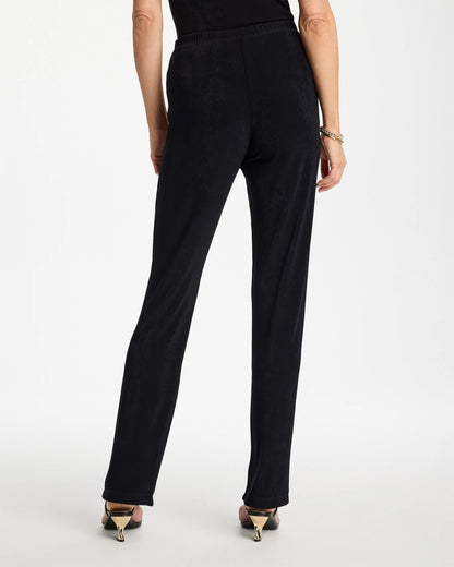 Chico's | Petite Travelers™ Crinkle Textured Pants/ Black
