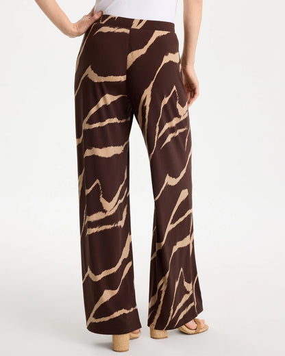 Chico's | Travelers™ Zebra Knit Wide-Leg Pants/ Cocoa Bean