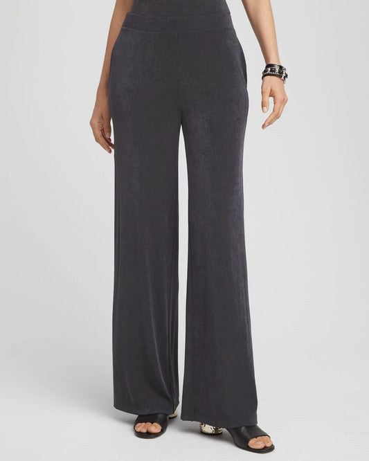 Chico's | Petite Travelers™ Wide-Leg Pocket Pants/ Lavastone