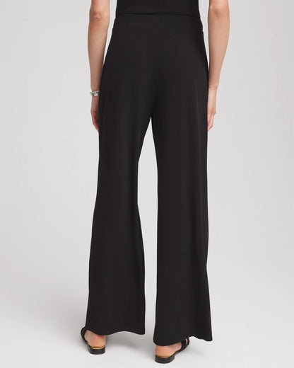 Chico's | Travelers™ Knit Wide-Leg Pants/ Black