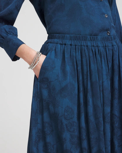 Chico's | Jacquard Culotte Wide-Leg Pants/ Seaport