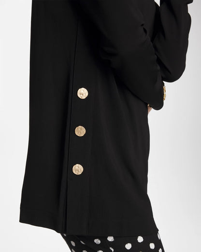 Chico's | Matte Jersey Button Tunic/ Black