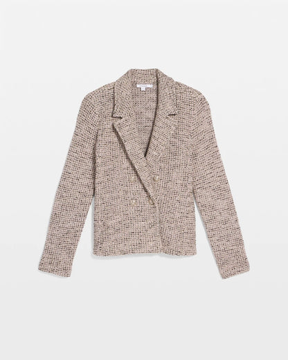 Chico's | Double Breasted Tweed Blazer/ Smokey Taupe