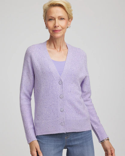 Chico's | Shine Boyfriend Cardigan/ Lilac Mist