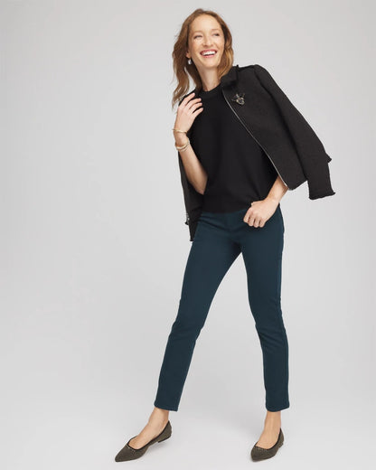 Chico's | Dolman Sleeve Crew Neck Pullover Sweater/ Black