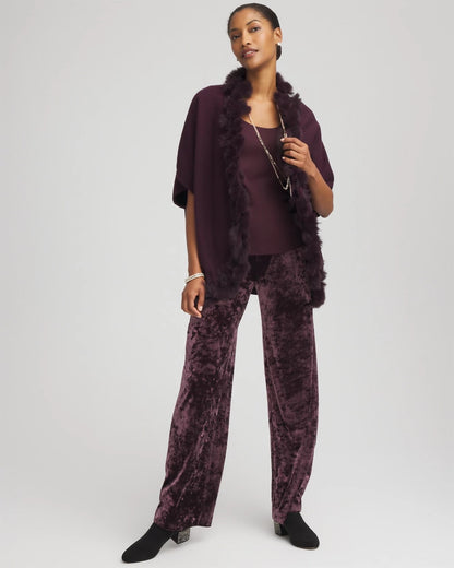 Chico's | Crushed Velvet Wide-Leg Pants/ Night Bloom
